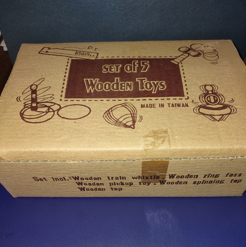 Vintage Set of 5 Wooden Toys